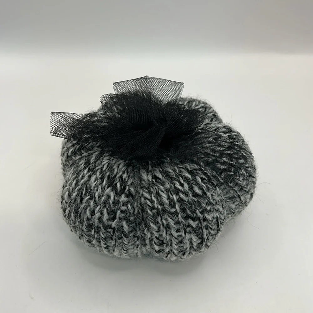 Charming Black and Gray pumpkin stack set